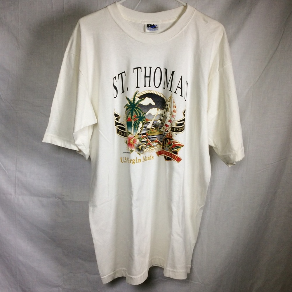Royal Avalon Men’s White T-Shirt “St. Thomas”